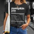 Pumpkin Pie Nutrition Facts Thanksgiving Matching Family T-Shirt Gifts for Her