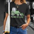 Pushing My Luck Construction Worker St Patrick's Day Boys T-Shirt Gifts for Her
