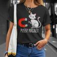 Pussy Magnet Cat Persons Attractive Magnet T-Shirt Geschenke für Sie