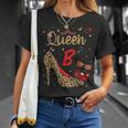 Queen Letter B Initial Name Leopard Heel Letter B Alphapet T-Shirt Gifts for Her