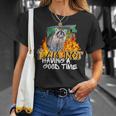 Raccoon I Am Not Having A Good Time Dumpster Fire Trash Meme T-Shirt Gifts for Her