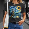 Raccoon Total Solar Eclipse 2024 Van Gogh Raccoon Glasses T-Shirt Gifts for Her