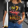 Race Car 7Th Birthday Toddler Boy Racing 7 Years Old T-Shirt Gifts for Her