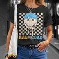 Rad Like Dad Hippie Face Check Dad Son Daughter Father's Day T-Shirt Gifts for Her