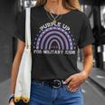 Rainbow Purple Up Military Child Awareness T-Shirt Gifts for Her