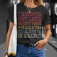 I Recover Out Loud Alcoholics Aa Narcotics Na Anonymous T-Shirt Gifts for Her