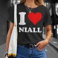 Red Heart I Love Niall T-Shirt Gifts for Her
