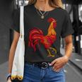 Red Rooster Vintage Retro Farmer Cock Bird Rooster T-Shirt Gifts for Her