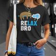 Relax Bro Lacrosse Lax Sloth T-Shirt Gifts for Her