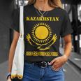 Republic Of Kazakhstan Qazaqstan Kazakhstan Kazakh Flag T-Shirt Geschenke für Sie