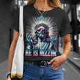 Resurrection Easter Rizz He Is Rizzin Jesus T-Shirt Gifts for Her