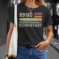 Retro 89160 Dornstadt Vintage Gemeinde Plz T-Shirt Geschenke für Sie