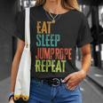Retro Eat Sleep Jump Rope Repeat Skipping Jumping Roping T-Shirt Gifts for Her