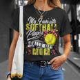 Retro My Favorite Softball Player Calls Me Mom Mother's Day T-Shirt Gifts for Her