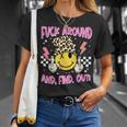 Retro Fuck Around And Find Out Leopard Smile Face Fafo T-Shirt Gifts for Her