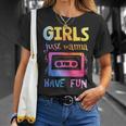 Retro Girls Just Wanna Have Fun Nostalgia 1980S 80'S T-Shirt Gifts for Her