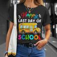 Retro Happy Last Day Of School School Bus Driver Off Duty T-Shirt Gifts for Her