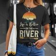 Retro Kayaking Life Is Better On The River T-Shirt Gifts for Her