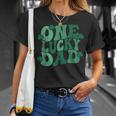 Retro One Lucky Dad St Patrick's Day Dad One Lucky Daddy T-Shirt Gifts for Her