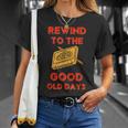 Retro Rewind To The Good Old Days Cassette Tape 70S 80S 90S T-Shirt Gifts for Her