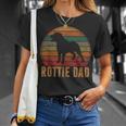 Retro Rottweiler Dad Rott Dog Owner Pet Rottie Father T-Shirt Gifts for Her
