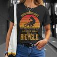 Retro Never Underestimate An Old Man On A Bicycle T-Shirt Gifts for Her