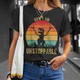 Retro Now I Am Unstoppable T-Rex Vintage T-Shirt Gifts for Her