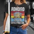 Retro Vintage Adhd&D Roll For Concentration Gamer T-Shirt Gifts for Her