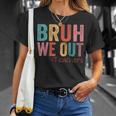 Retro Vintage Bruh We Out Teachers Happy Last Day Of School T-Shirt Gifts for Her