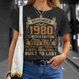 Retro Vintage November 1980 Born In November 1980 Bday T-Shirt Gifts for Her