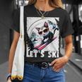 Retro Vintage Ski Cat 80S 90S Skiing Outfit T-Shirt Gifts for Her