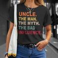 Retro Vintage Uncle The Man The Myth The Bad Influence Men T-Shirt Gifts for Her
