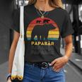 Retroater Baby Sohn Tochter Kinder Bär Papaatertag T-Shirt Geschenke für Sie