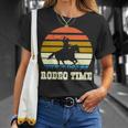 Rodeo Time Vintage Rodeo Time Cowboy Horse Retro Sunset T-Shirt Gifts for Her