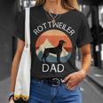 Rottweiler Dog Fathers Day Vintage Pet Rottie Dad Graphic T-Shirt Gifts for Her