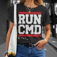 Run Cmd C Command Prompt Windows Ms Dos CmdExe T-Shirt Gifts for Her