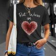 Rut Wiess Im Herz Kölle Alaaf Konfetti Carnival Fashing T-Shirt Geschenke für Sie