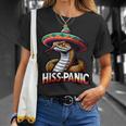 Hiss-Panic Mexican Joke Hispanic Jokes Snake Pun T-Shirt Gifts for Her