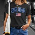 San Diego California City Pride Usa Flag T-Shirt Gifts for Her