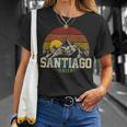 Santiago Chile Vintage Mountains Retro Souvenir T-Shirt Gifts for Her
