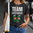 Saufn Saufnn Junggesellenabschied Frau Mann Team Dosenbier T-Shirt Geschenke für Sie