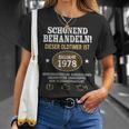 Schonend Behandeln Oldtimer Year Of Manufacture 1978 Born Birthday T-Shirt Geschenke für Sie