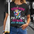 Schulkind 2024 Dabbing Unicorn Ich Rocke Jetzt Die Schule T-Shirt Geschenke für Sie