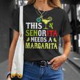 This Senorita Needs A Margarita Cinco De Mayo Women T-Shirt Gifts for Her