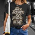 Sex Drugs Rock And Roll Music Singer Band Hippie 60S T-Shirt Geschenke für Sie