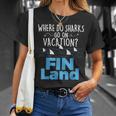 Where Do Sharks Go On Vacation Shark Lover Ocean Wildlife T-Shirt Gifts for Her