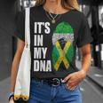 Sierra Leonean And Jamaican Vintage Heritage Dna Flag T-Shirt Gifts for Her