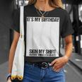 Sign My Birthday Party Ice Breaker & Womens T-Shirt Gifts for Her