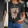 Silly Cat With Headphones T-Shirt Gifts for Her
