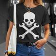 Skull With Crossed Wrenches For Mechanics And Gear Heads T-Shirt Gifts for Her